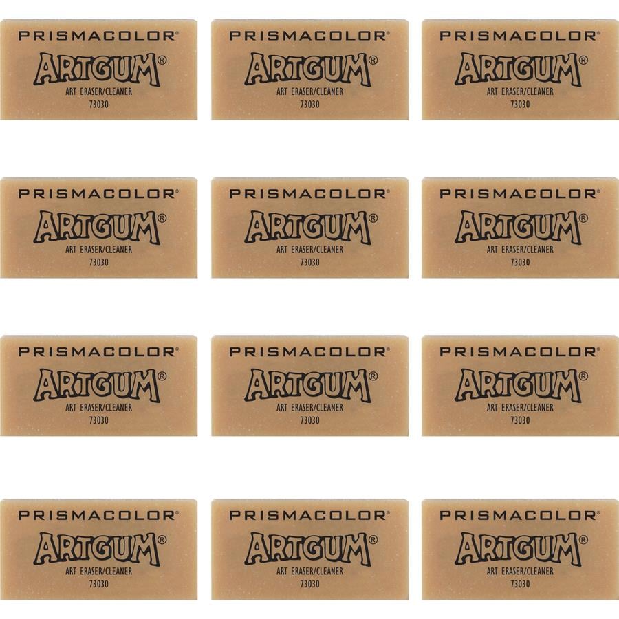 Prismacolor Art Gum Eraser 2 H x 1 W x 78 D Beige Pack Of 12