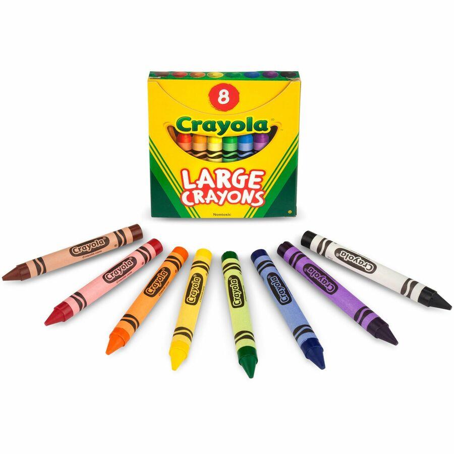 Crayola Large Crayon & Washable Marker Classpack - Red, Yellow, Green,  Blue, Orange, Violet, Brown, Black Ink - Red, Yellow, Green, Blue, Orange,  Violet, Brown, Black Wax - 1 Box - ICC Business Products