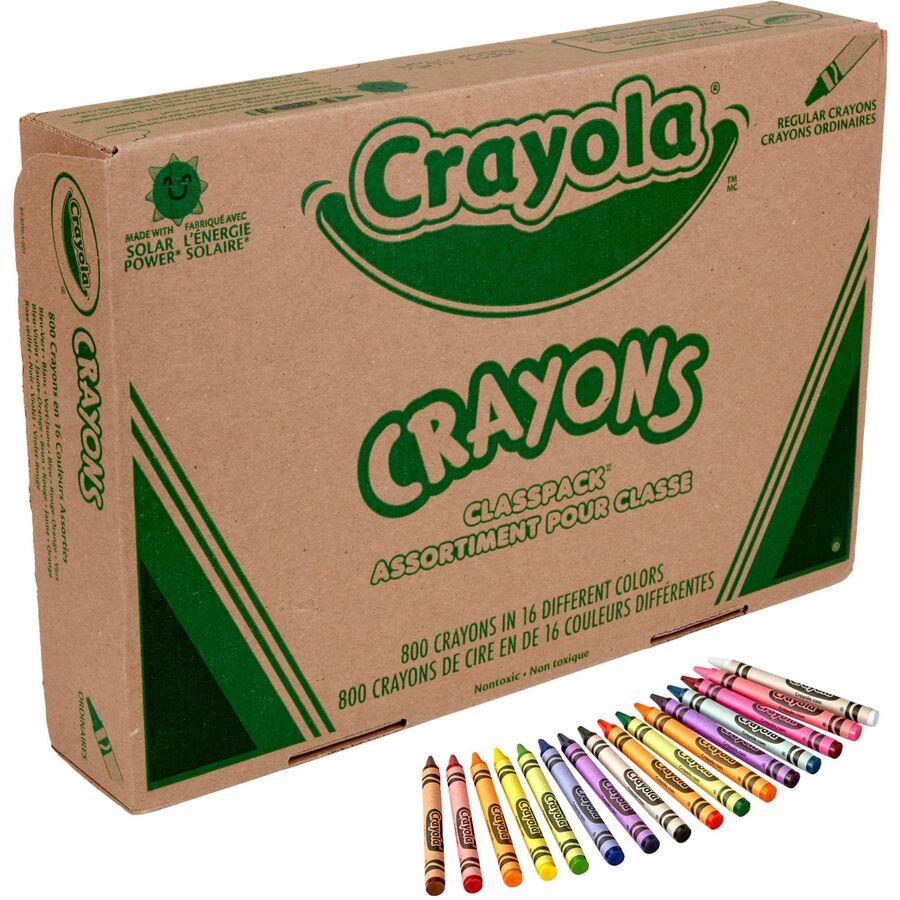 Crayola 8-Color Combo Large Crayon/Washable Marker Classpack - Red, Yellow,  Green, Blue, Orange, Violet, Brown, Black Ink - Red, Yellow, Green, Blue,  Orange, Violet, Brown, Black Wax - Non-toxic, Washable - 256 /