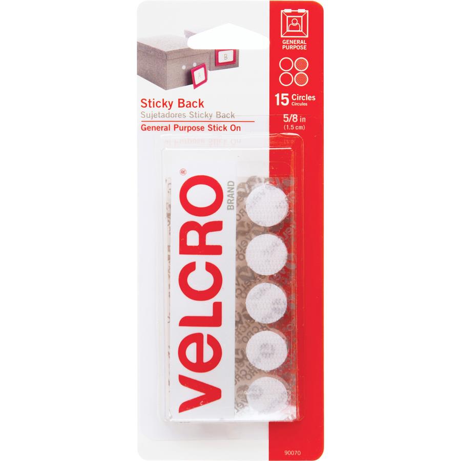 Velcro Industrial Strength Heavy Duty Stick On 1 7/8in, Circles 4 Sets