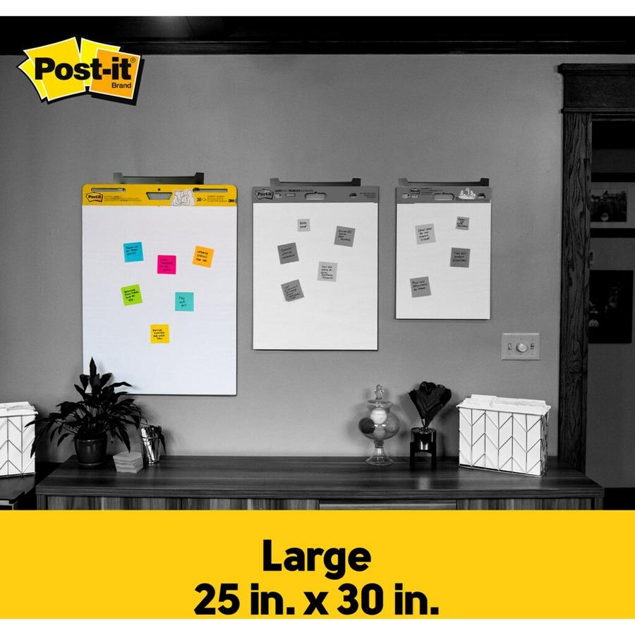 3M 20 x 23 Post-it Tabletop Easel Pads w Dry Erase Surface - White (6  Pads 20 Sheets-Per-Pad)