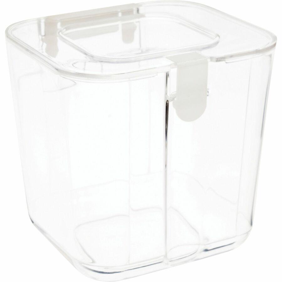 Deflecto Stackable Caddy Organizer - 6.4 Height x 14 Width x 10.1 Depth  - White - Plastic - 1 Each - DEF29003