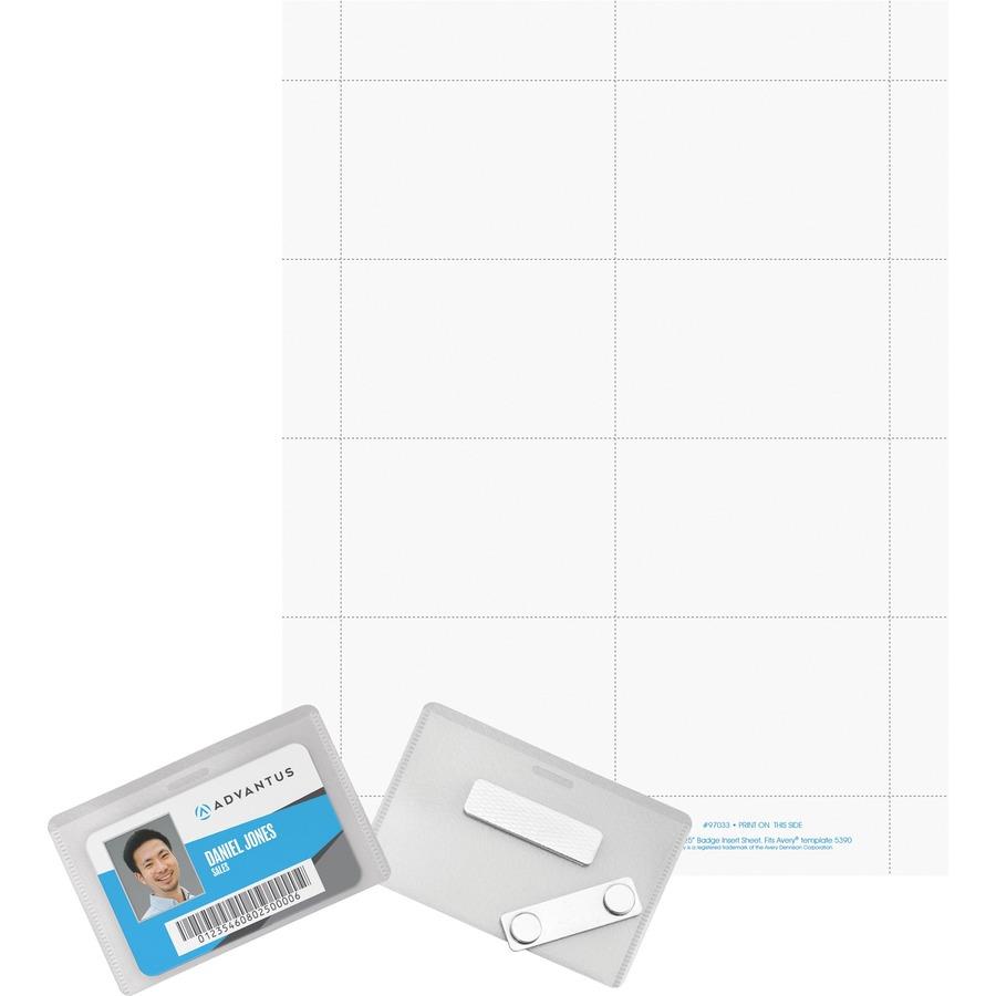 Advantus 4-Color Neon Set ID Card Reels - Metal, Plastic, Nylon