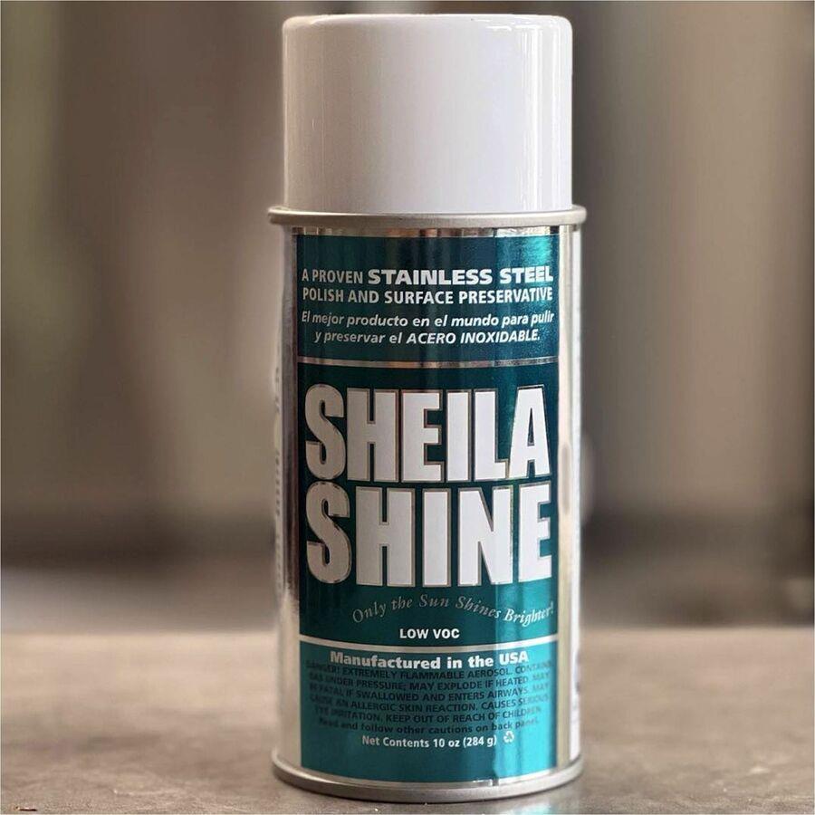 Sheila Shine Stainless Steel Polish - 10 fl oz (0.3 quart) - 12 / Carton - White