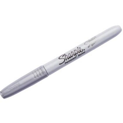 Bic Intensity Permanent Markers, Fine, Silver Barrels, Black Ink, Box of 200 Markers