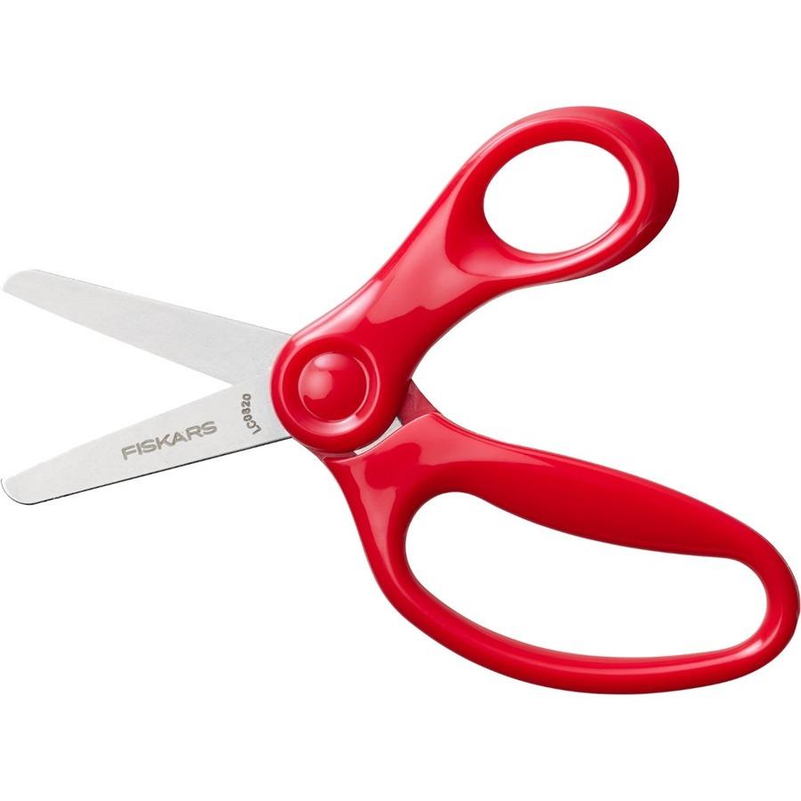 Business Source Stainless Steel Scissors - 8 Overall Length - Bent-right -  Stainless Steel - Black - 1 Each