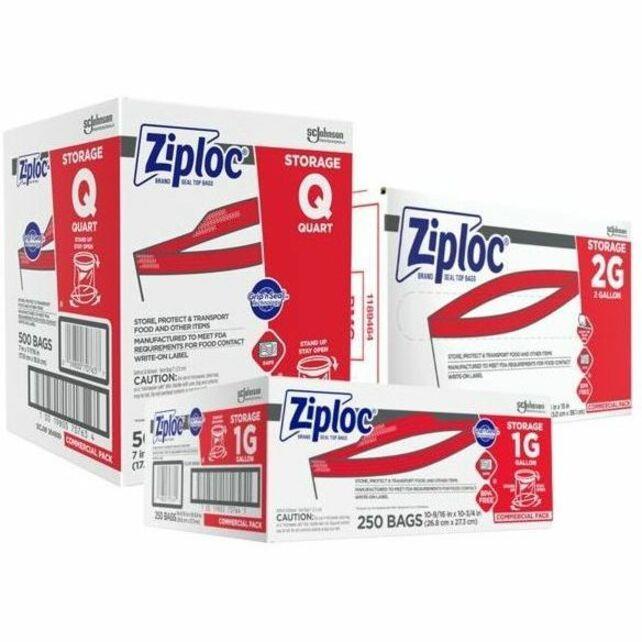 Ziploc storage bags 1 gallon 1.75 mil case