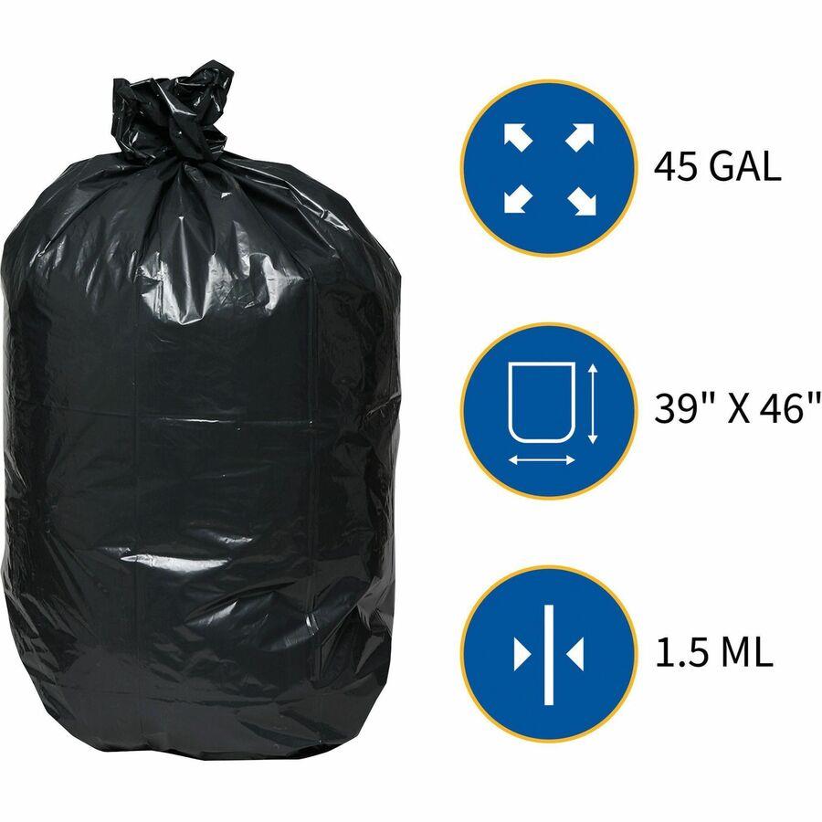 FREE SHIPPING! 45 Gallon Garbage Bags 45 Gallon Trash Bags 45 GAL Can Liners  43 x 48 16 Micron Clear