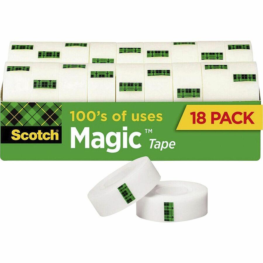 Scotch 3/4W Magic Tape - 27.78 yd Length x 0.75 Width - 1 Core - 24 /  Pack - Matte Clear - ICC Business Products
