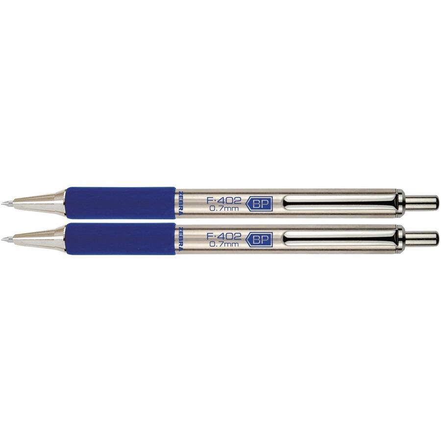 Zebra Pen Stainless Steel Ballpoint Pens Fine Point 0.7mm