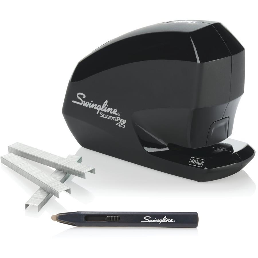 Swingline Optima 45 - electric stapler - 45 sheets - plastic - black/silver  - SWI48209 - Binders & Laminators 