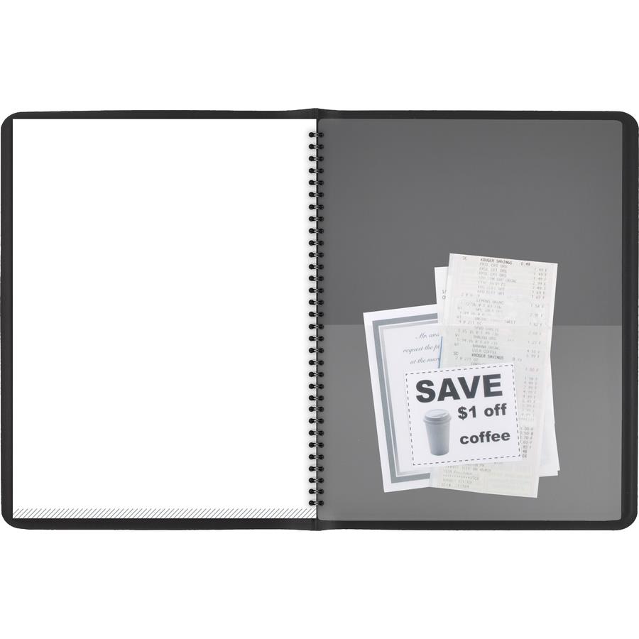 At-A-Glance Visitor's Register Book - 60 Sheet(s) - Wire Bound - 8 1/2 x  11 Sheet Size - Black - White Sheet(s) - Black Cover - 1 Each - ICC  Business Products