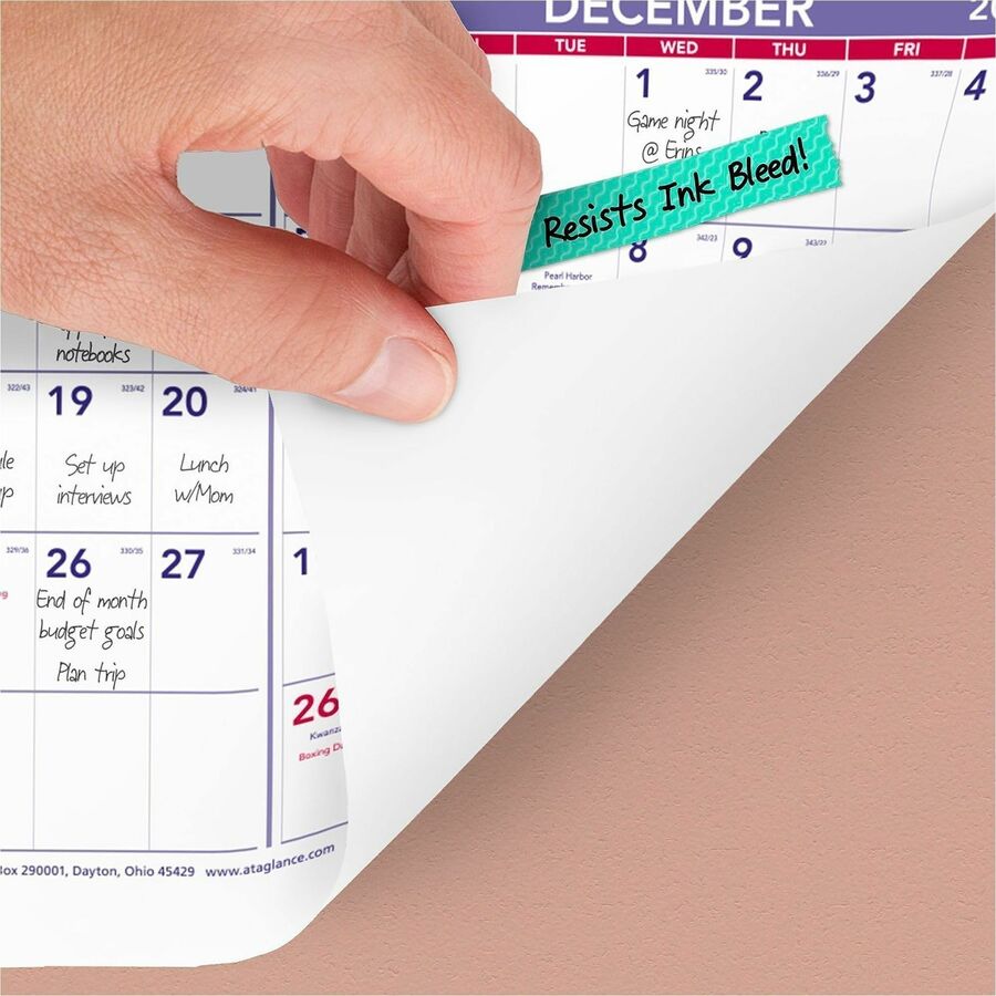 At-A-Glance Yearly Wall Calendar - Julian Dates - Yearly - 1 Year - January  2021 till December 2021 - 1 Year Single Page Layout - 24" x 36" Sheet Size  - 1"