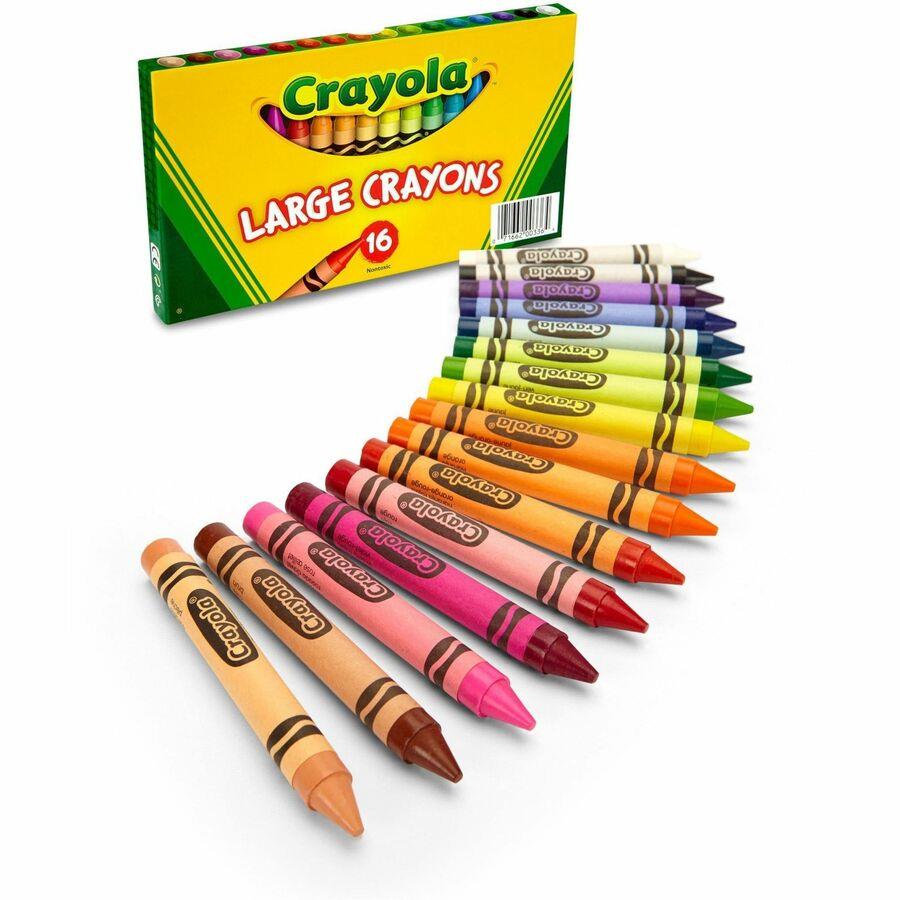 Crayola Large Crayons - Black, Blue, Brown, Green, Orange