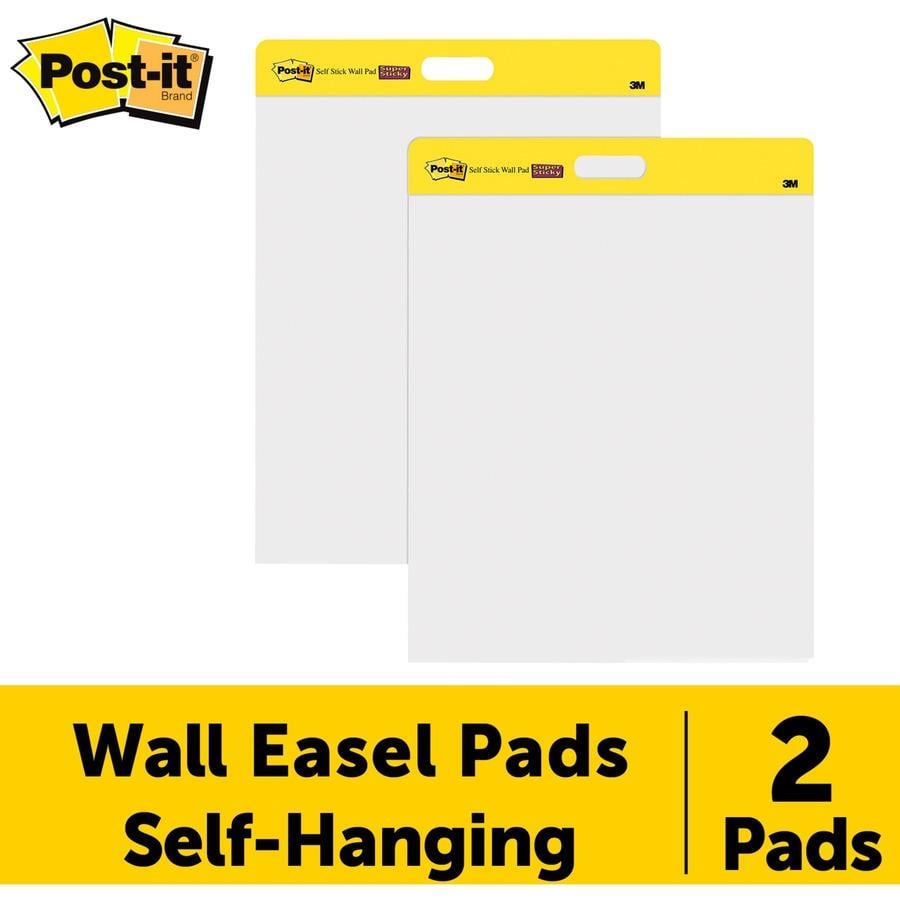 3M 20 x 23 Post-it Tabletop Easel Pads w Dry Erase Surface - White (6  Pads 20 Sheets-Per-Pad)