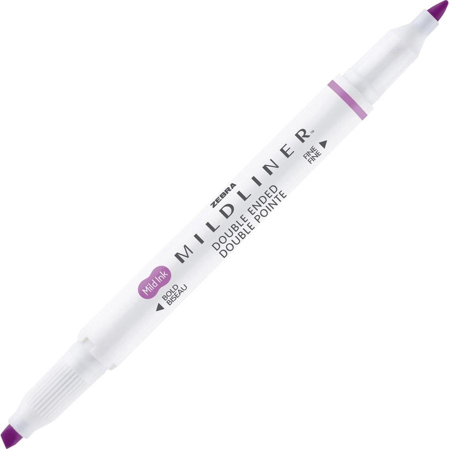 ZEBRA Mildliner Creative Marker Highlighter Pens - Double Ended - Pretty in  Pink and Purple Set
