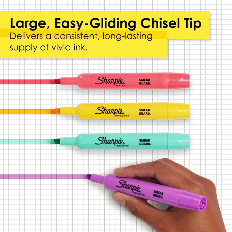 Sharpie SmearGuard Tank Style Highlighters - Broad Marker Point