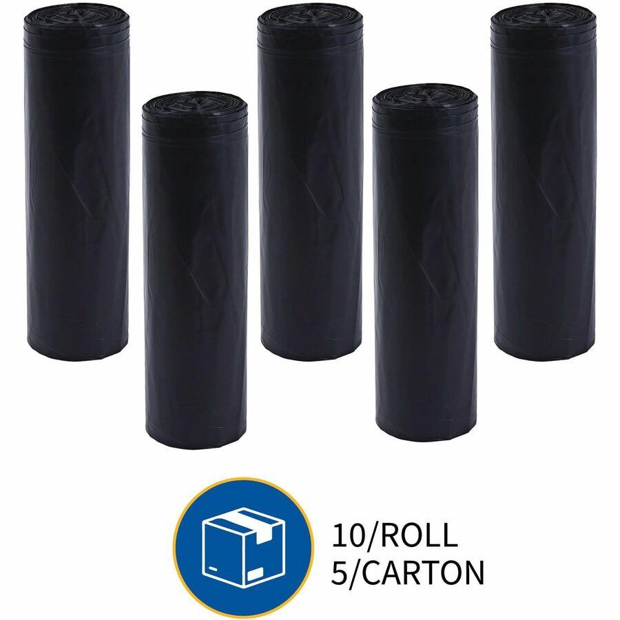 45 Gallon Contractor Trash Bags 3 MIL 25PCS Large Black Heavy Duty