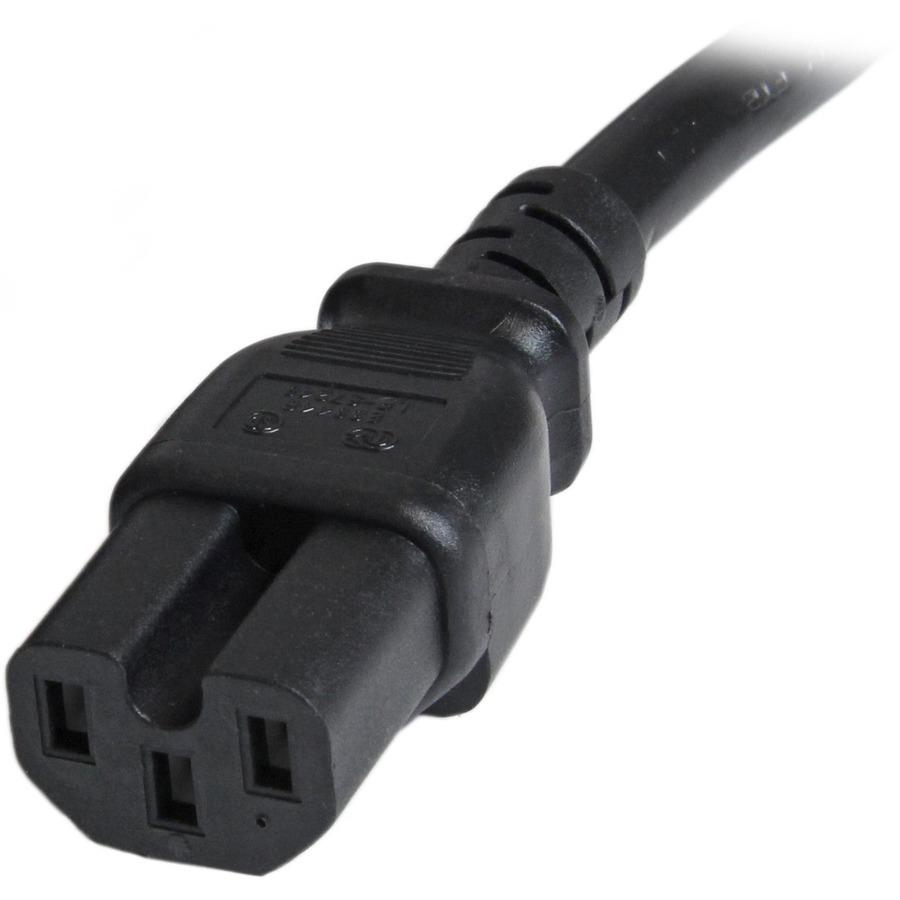 3ft (1m) Heavy Duty Power Cord, NEMA 5-15P to C13 AC Power Cord, 15A 125V,  14AWG, Replacement Computer Power Cord, Monitor Power Cable, NEMA 5-15P to