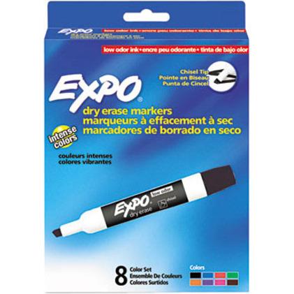 Expo Low-Odor Dry-erase Markers - Fine Marker Point - Chisel SAN86603, SAN  86603 - Office Supply Hut