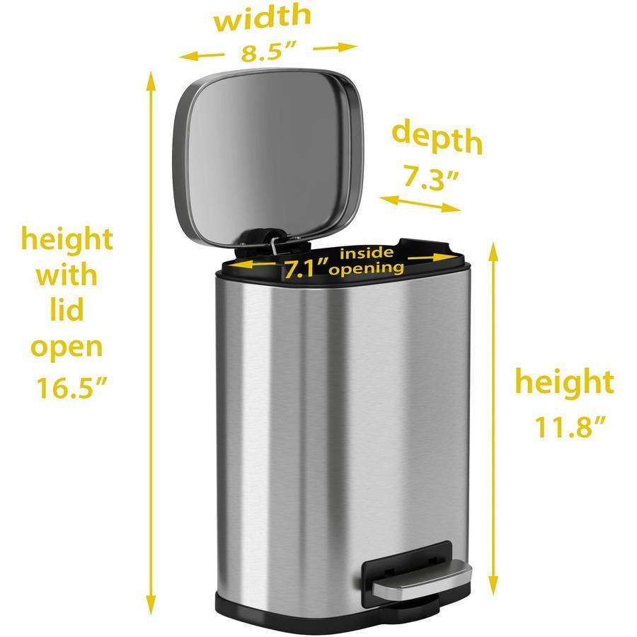 HLS Commercial 13-Gallon Soft Step Trash Can