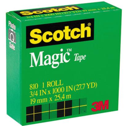 Scotch 3/4W Magic Tape - 27.78 yd Length x 0.75 Width - 1 Core - 6 /  Pack - Transparent - ICC Business Products