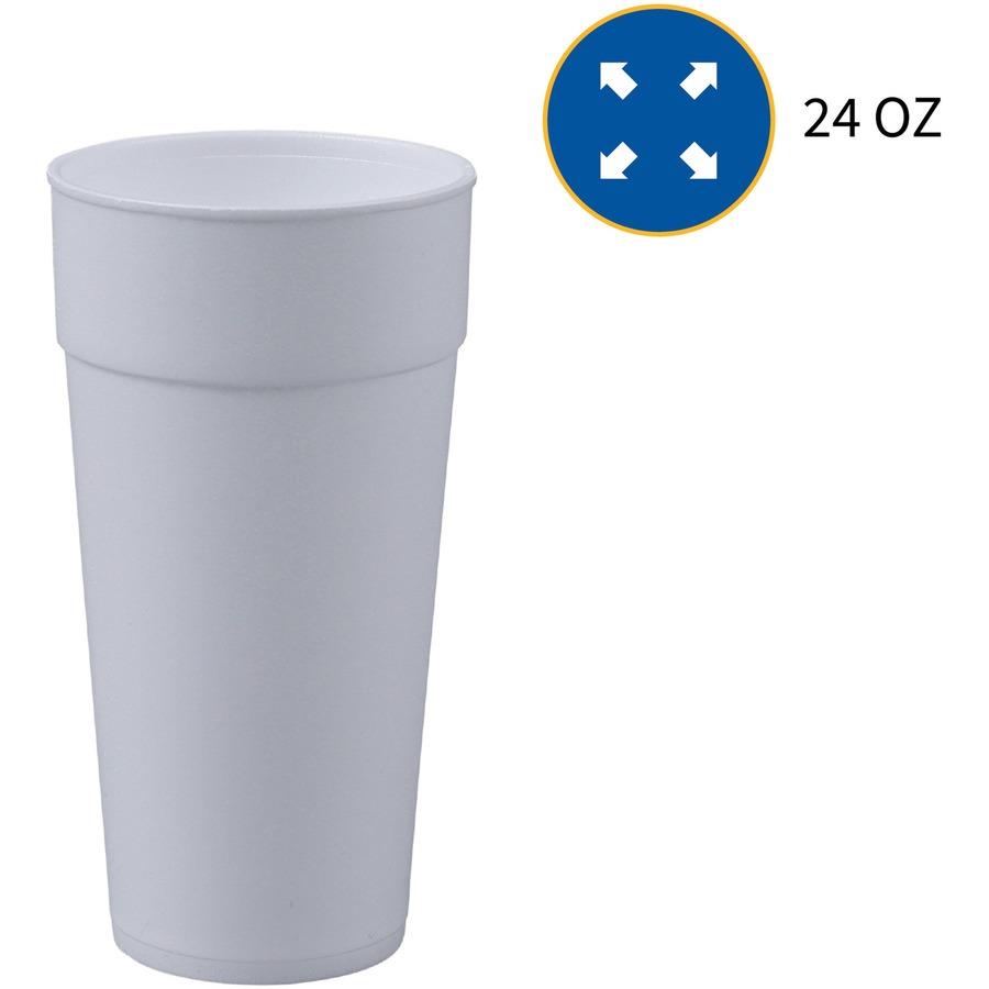 Genuine Joe Styrofoam Cup - 300 / Carton - White - Foam GJO25251, GJO 25251  - Office Supply Hut