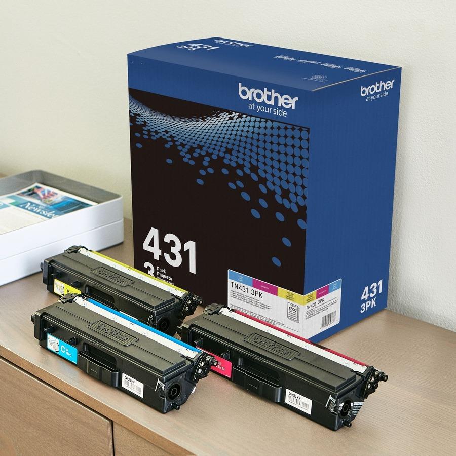 Brother TN-431 Original Toner Cartridge - Multi-pack - Cyan, Magenta,  Yellow - Laser - Standard Yield - 1800 Pages Cyan, 1800 Pages Magenta, 1800  Pages Yellow - 3 / Box - ICC Business Products