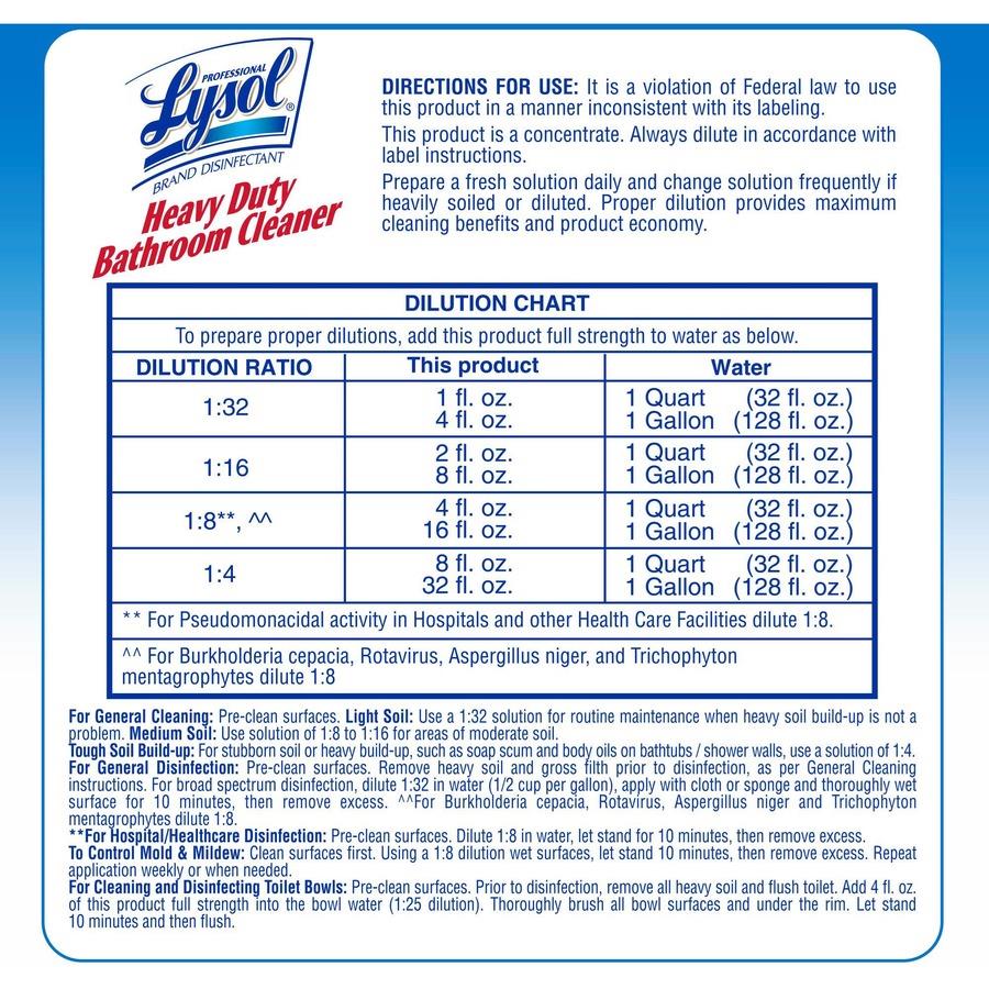 Lysol Heavy Duty Bathroom Cleaner - Concentrate 4/1 gal.​