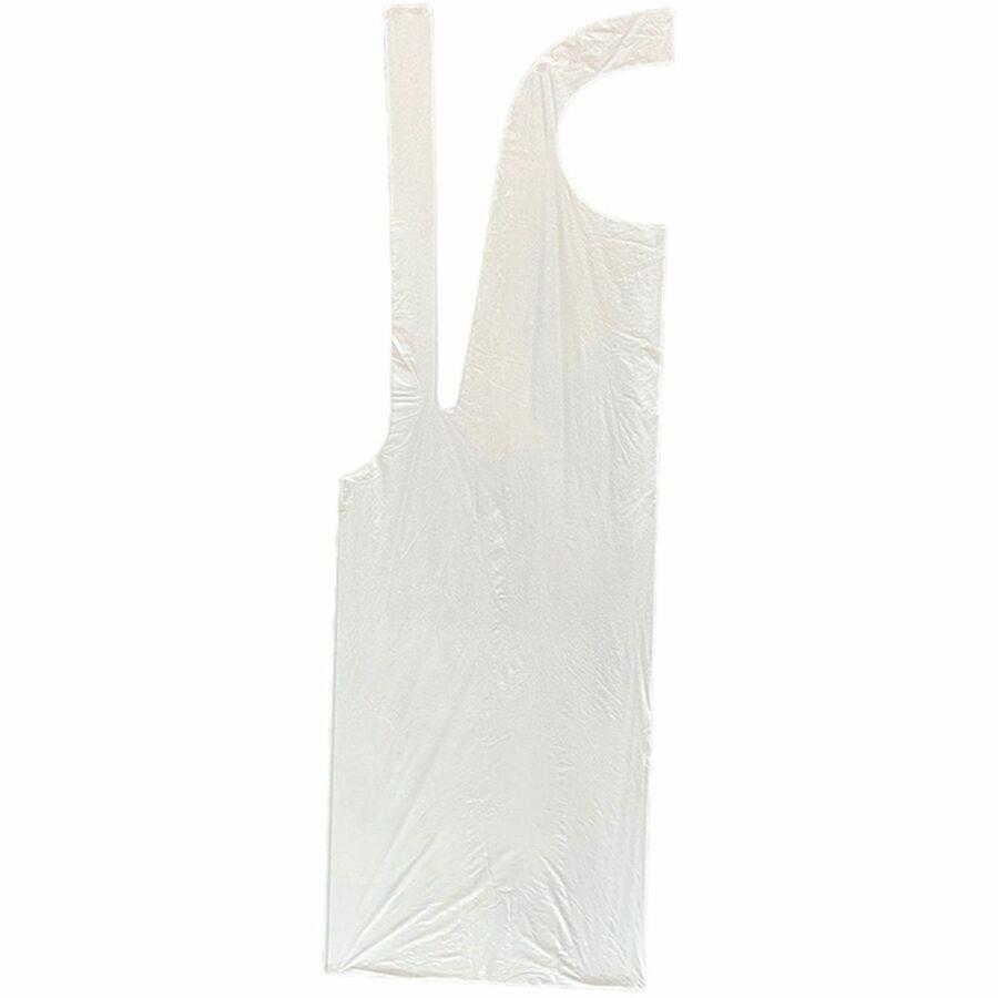 Genuine Joe 50 Disposable Poly Apron - Polyethylene, Polyethylene