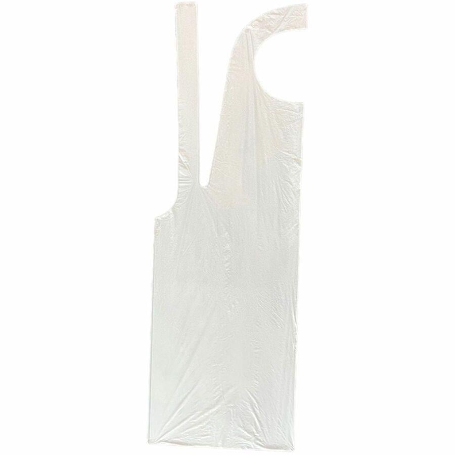 Genuine Joe 50 Disposable Poly Apron - Polyethylene, Polyethylene - For  Food Handling, Manufacturing - White - 1000 / Carton - R&A Office Supplies