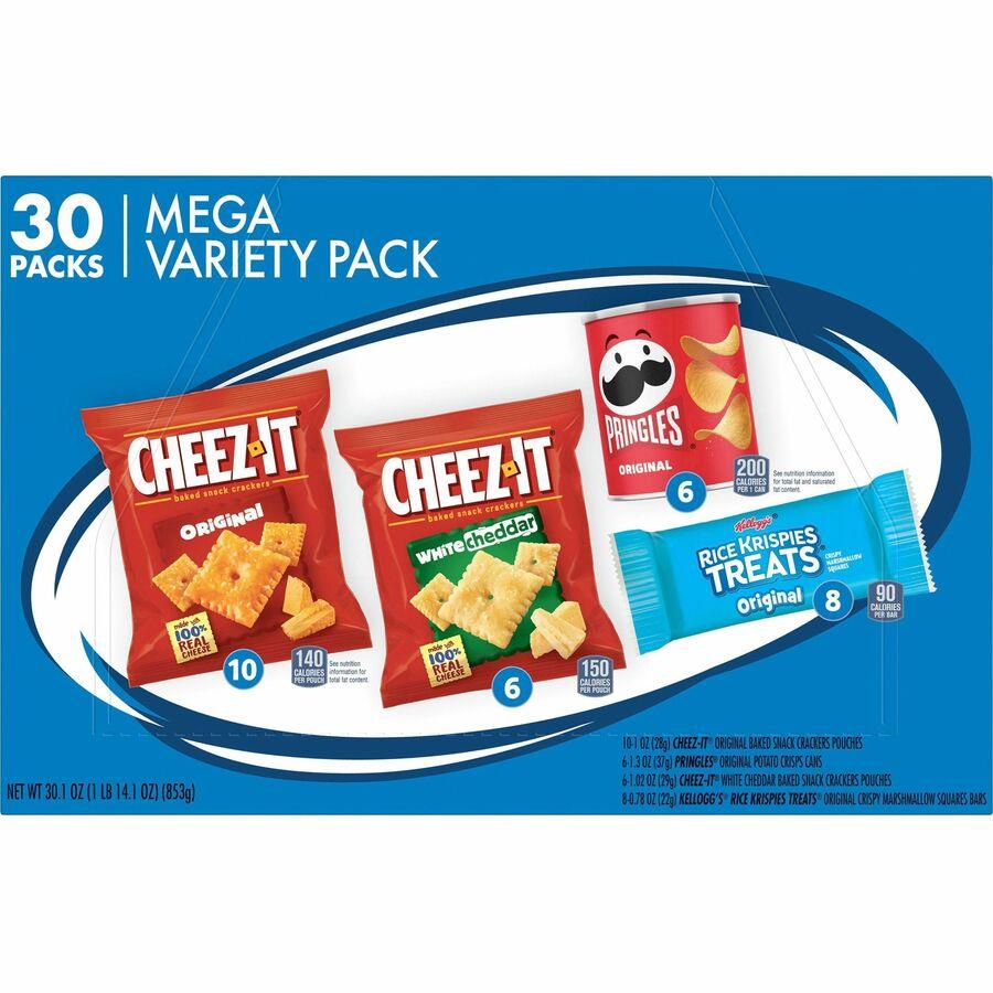 Cheez-It Baked Snack Cheese Crackers, 4 Flavor Variety Pack, School Lunch  Snacks, Single Serve Bag (42 Bags) 