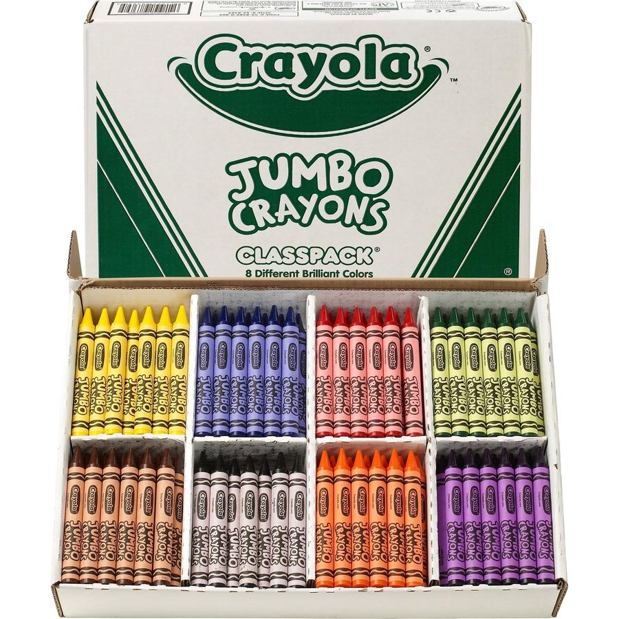 Crayola Large Crayon & Washable Marker Classpack - Red, Yellow, Green,  Blue, Orange, Violet, Brown, Black Ink - Red, Yellow, Green, Blue, Orange,  Violet, Brown, Black Wax - 1 Box - ICC Business Products