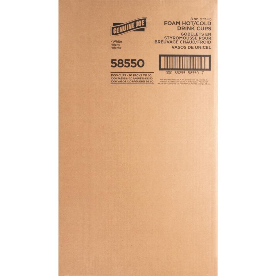 Solo Symphony Cold Paper Cups 50 Pack White Brown Green Paper Cold