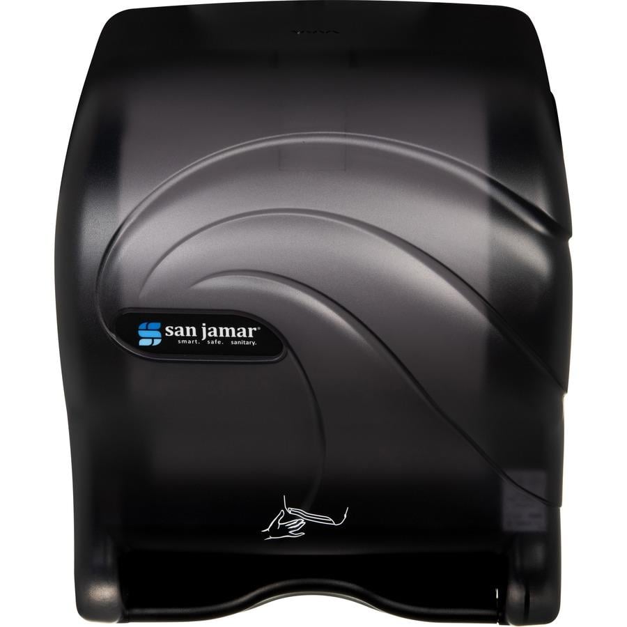 San Jamar Black/Silver Automatic Paper Towel Dispenser in the