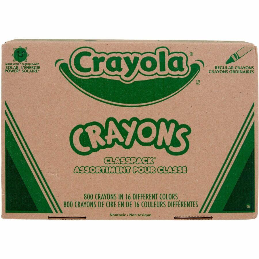 Crayola 16 Color Crayon Classpack Black Blue Brown CYO528016