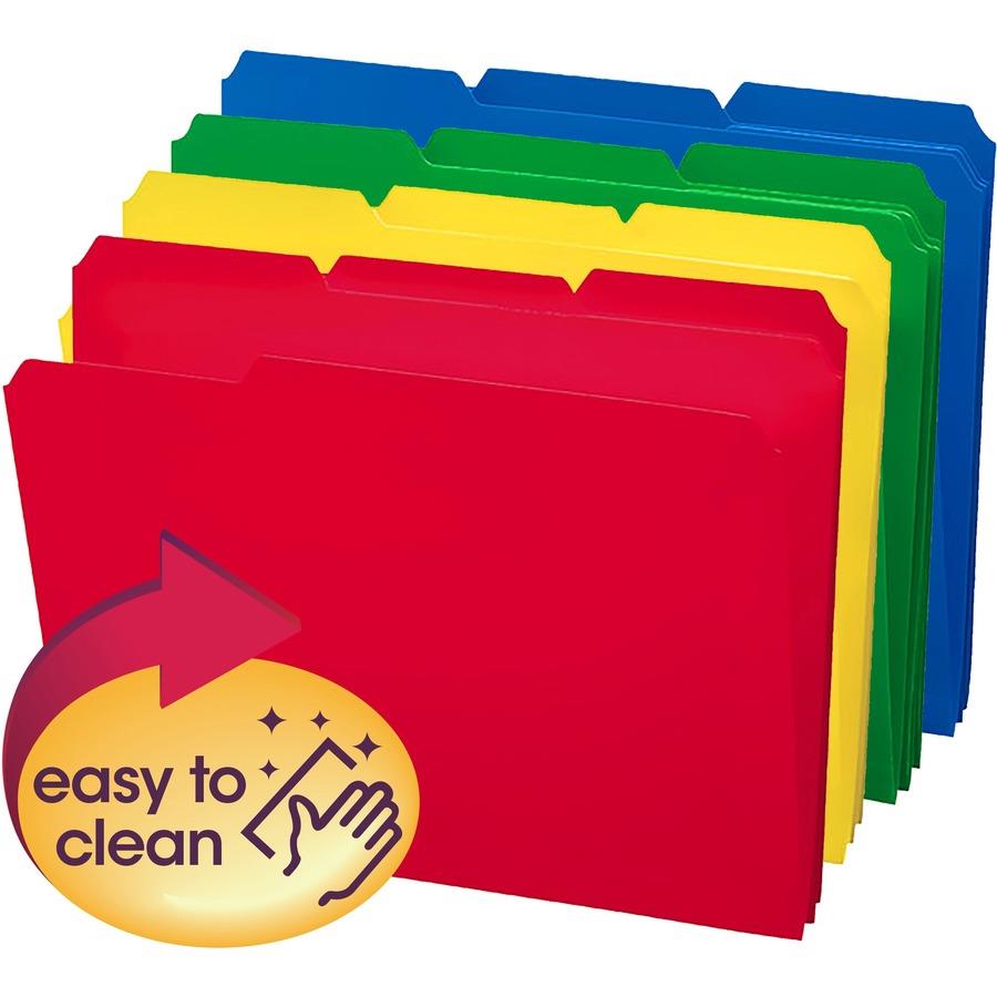 Pendaflex® Stretch Tab File Folders, 1/2 Cut Tabs, Letter, Assorted,  100/Box