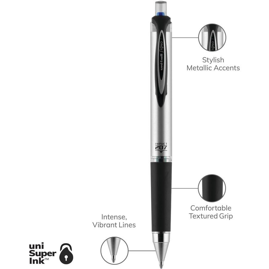 uni-ball Gel Impact RT Rollerball Pen Refills - 1 mm, Bold Point - Blue Ink  - Acid-free, Fade Proof, Water Proof, Super Ink - ICC Business Products