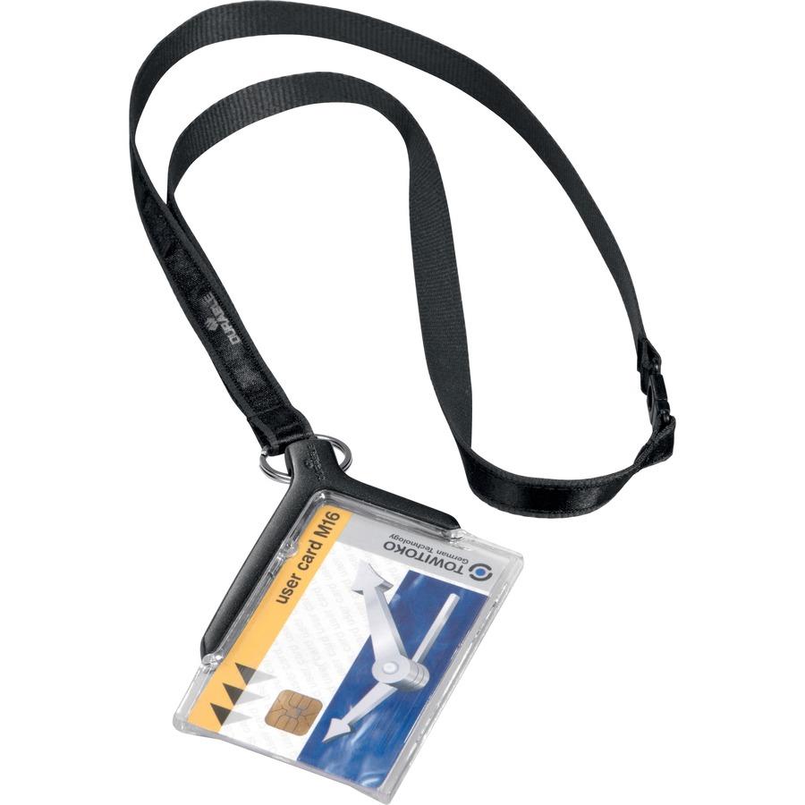 DURABLE® ID Badge Deluxe Holder Lanyard - 4/5 x 17 DBL820758, DBL 820758  - Office Supply Hut