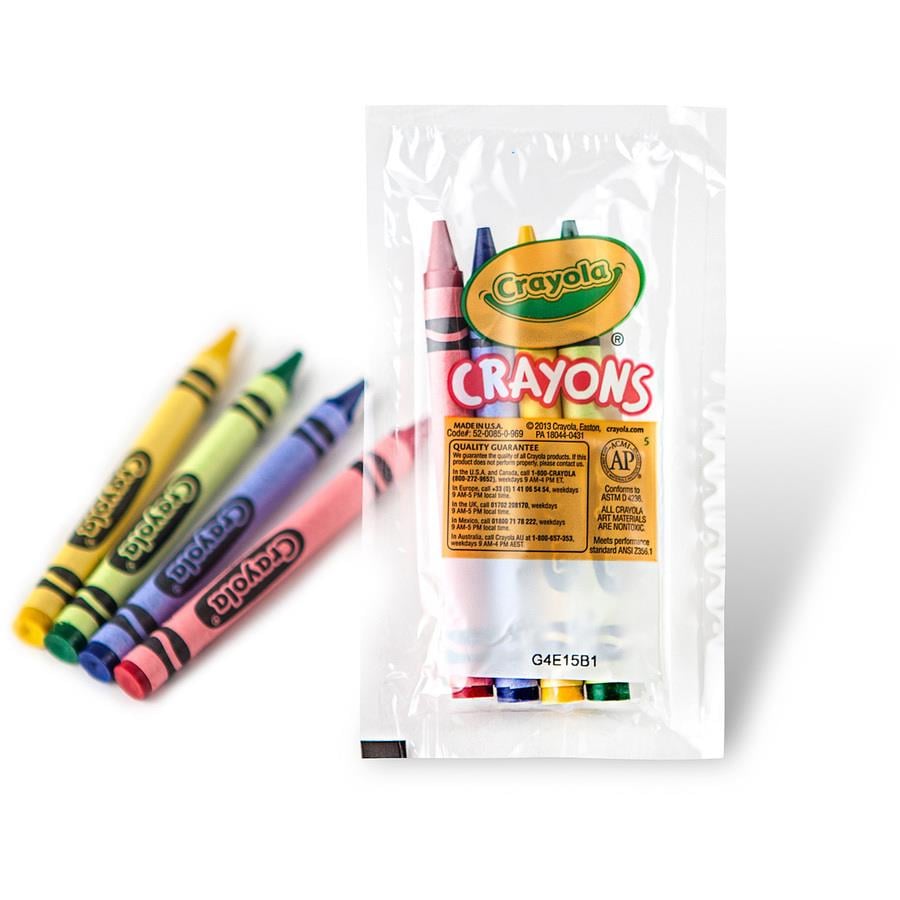 (312) 4-Packs of Premium Crayons (Red, Green, Blue, Yellow) Safety Tested  Compliant with ASTM D-4236 (1248 Total Crayons)