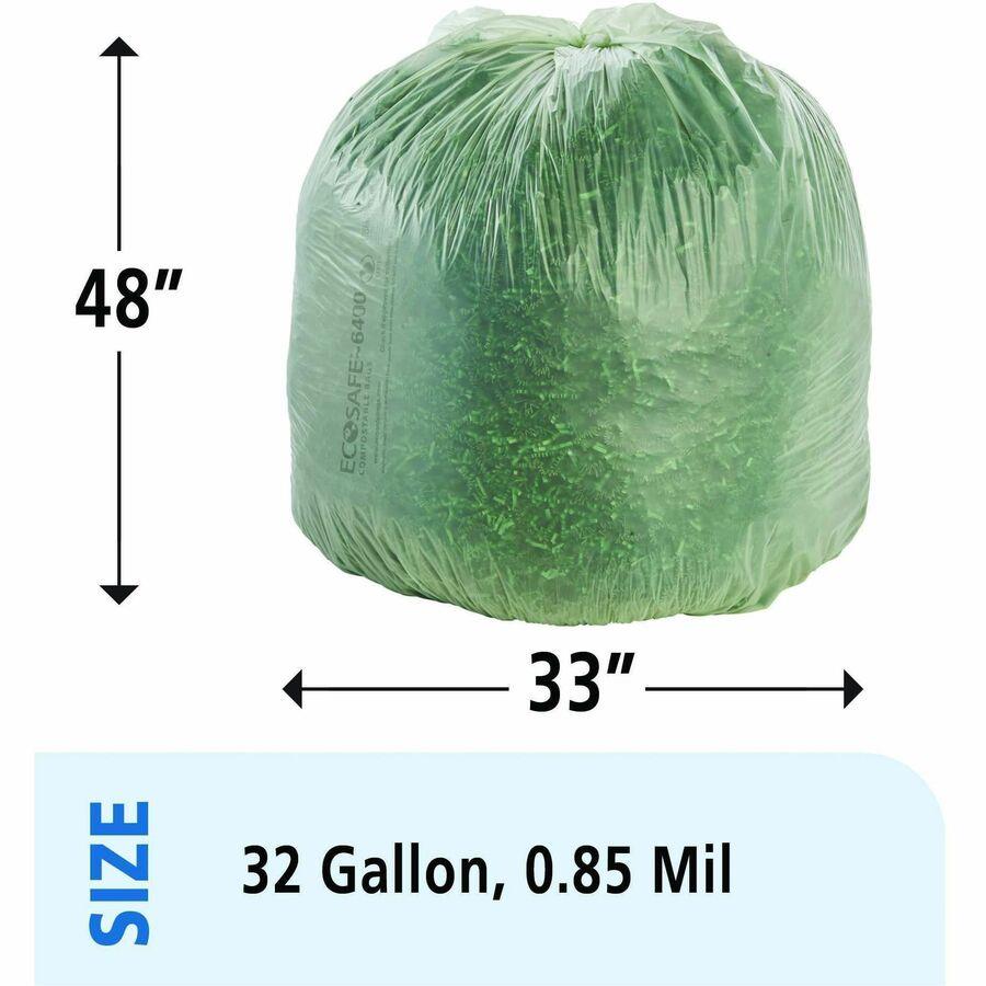 Essendant Heavy-Duty Trash Bags, 33 gal, 1.2 mil, 33.5 x 38