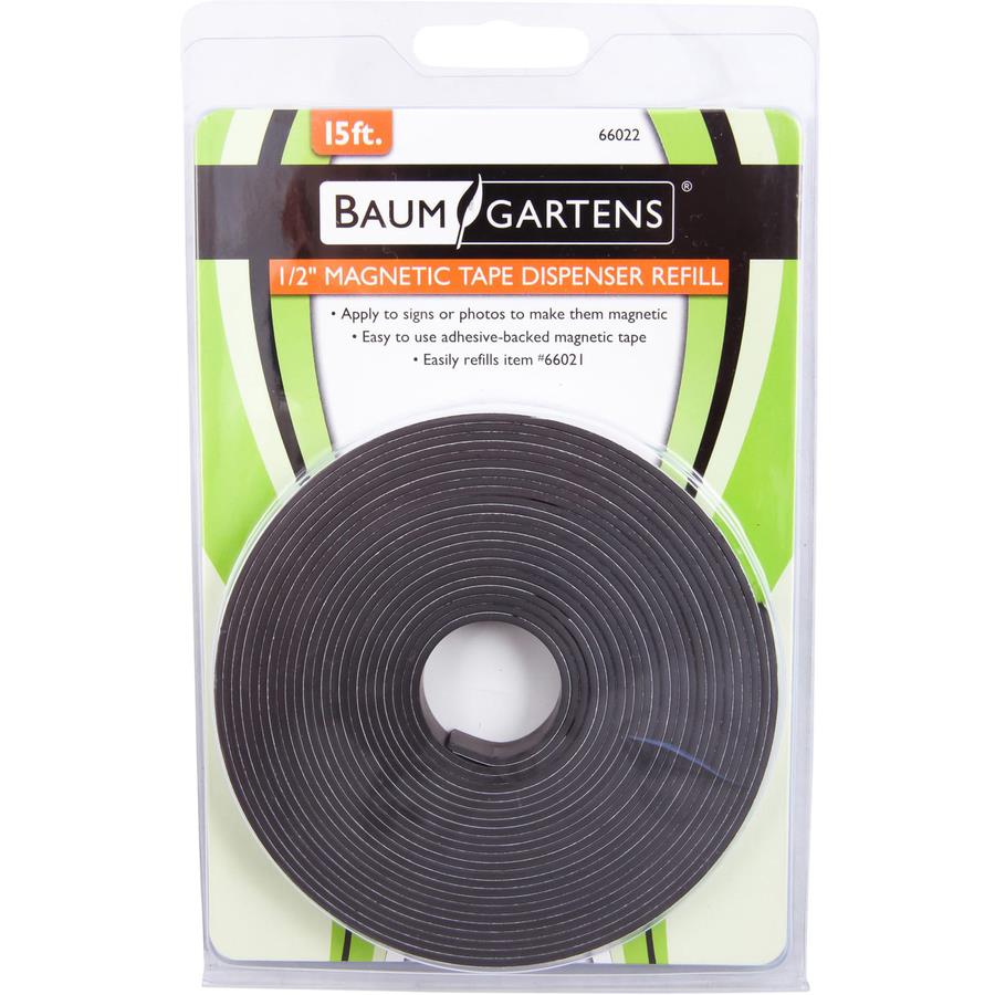 Zeus Magnetic Tape with Self-Cutting Dispenser - 15 ft Length x