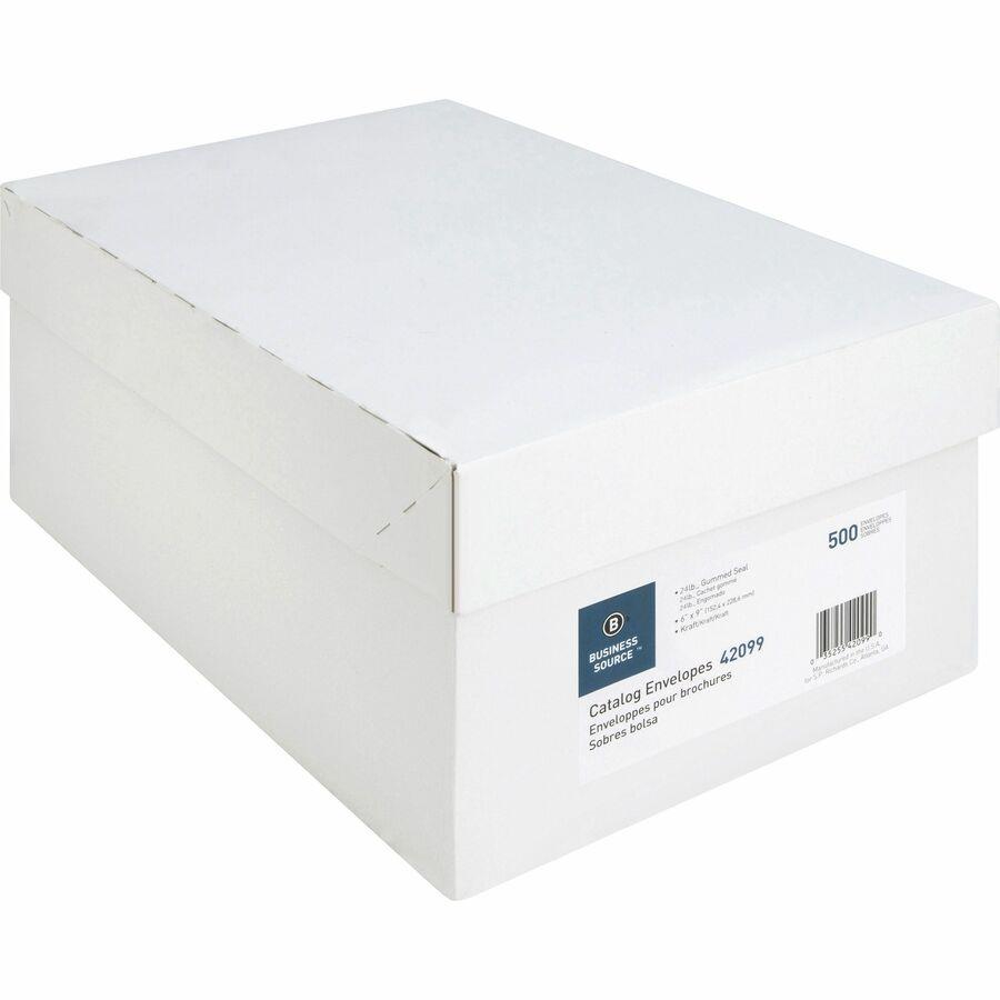 Business Source Durable Kraft Catalog Envelopes - Catalog - 6 Business Source Durable Kraft Catalog Envelopes - Catalog - 6