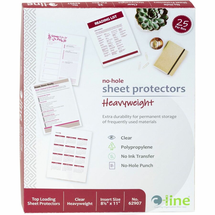 C-Line Traditional Polypropylene Sheet Protectors - Clear Document Sleeves For Binders