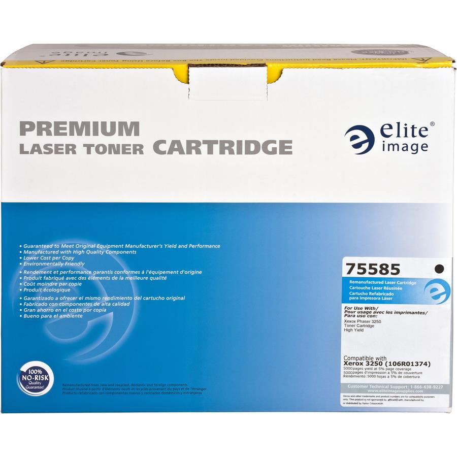 Elite Image Remanufactured Toner Cartridge - Alternative for Xerox (106R01374) - Laser - 5000 Pages - Black - 1 Each