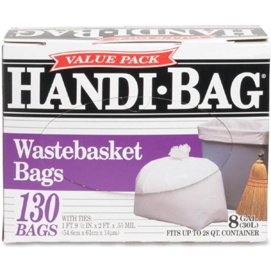 Trash Bags - 8 Gallon Waste Basket Bags with Ties 16 Count (Case Qty: –  Pans Pro