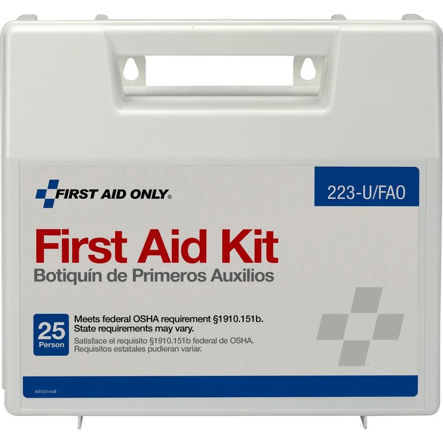 First Aid Only 25 Person First Aid Kit - 107 Pieces Plastic Case