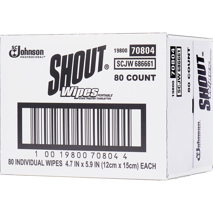  Shout Wipes, Wipe and Go Instant Stain Remover, Laundry Stain  and Spot Remover for On-the-Go, 12 Wipes per Carton - Pack of 12 Cartons  (144 Total Wipes) : Health & Household