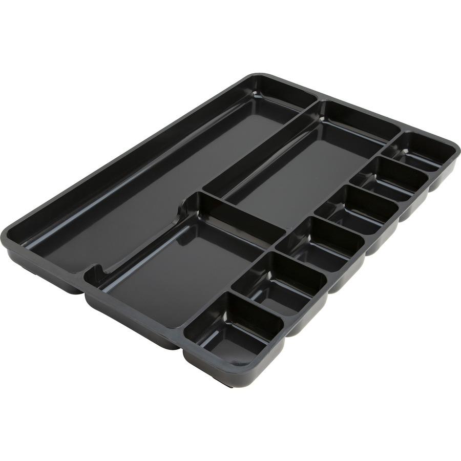 Rubbermaid Black Plastic 9-Compartment Deep Drawer Organizer