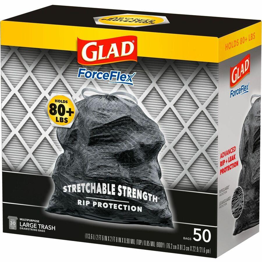 Glad ForceFlex Large Trash Bags, 30 Gallon, 68 Bags 